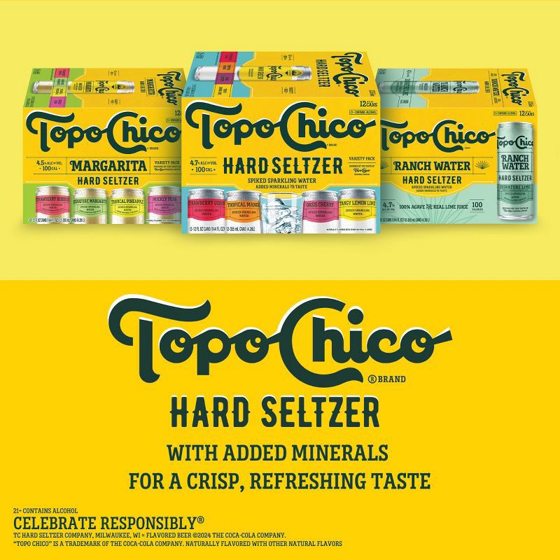 slide 7 of 8, Topo Chico Hard Seltzer Strawberry Guava Flavored Beverage - 24 fl oz Single Can, 24 fl oz