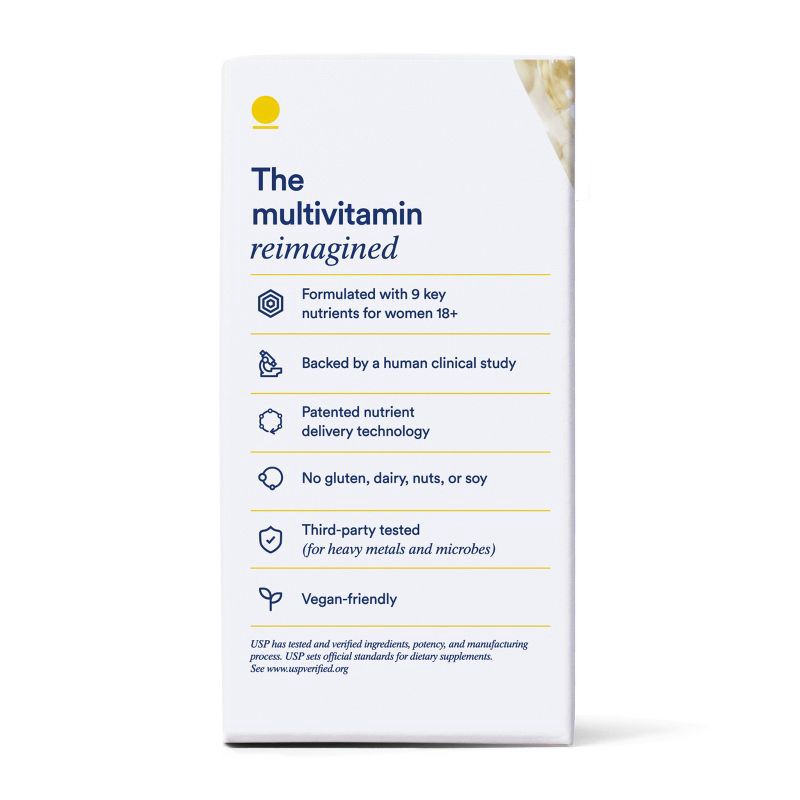 slide 5 of 11, Ritual Multivitamin for Women 18+ with Vegan Omega-3 DHA, Vitamin D3, Chelated Iron and Methylated Folate Vegan Capsules - Mint Essenced - 60ct, 60 ct