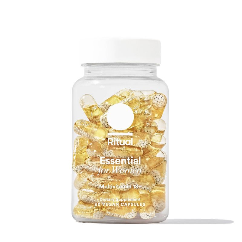 slide 7 of 11, Ritual Multivitamin for Women 18+ with Vegan Omega-3 DHA, Vitamin D3, Chelated Iron and Methylated Folate Vegan Capsules - Mint Essenced - 60ct, 60 ct