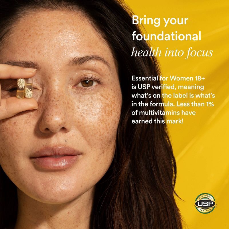 slide 9 of 11, Ritual Multivitamin for Women 18+ with Vegan Omega-3 DHA, Vitamin D3, Chelated Iron and Methylated Folate Vegan Capsules - Mint Essenced - 60ct, 60 ct