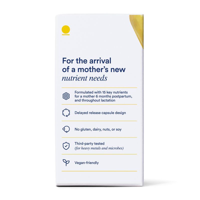 slide 5 of 11, Ritual Postnatal Multivitamin with Vegan Omega-3 DHA, Choline, and Vitamins A, C, D3 and Zinc Vegan Capsules - Mint Essenced - 60ct, 60 ct
