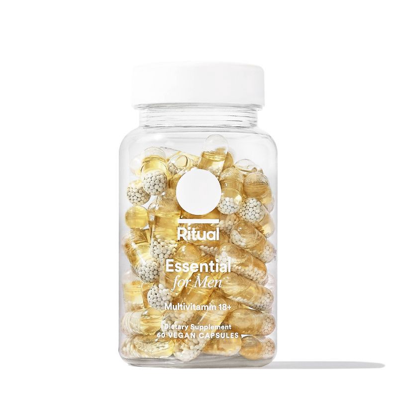 slide 7 of 11, Ritual Multivitamin for Men 18+ with Vegan Omega-3 DHA, Vitamin D3 and B12 Vegan Capsules - Mint Essenced - 60ct, 60 ct