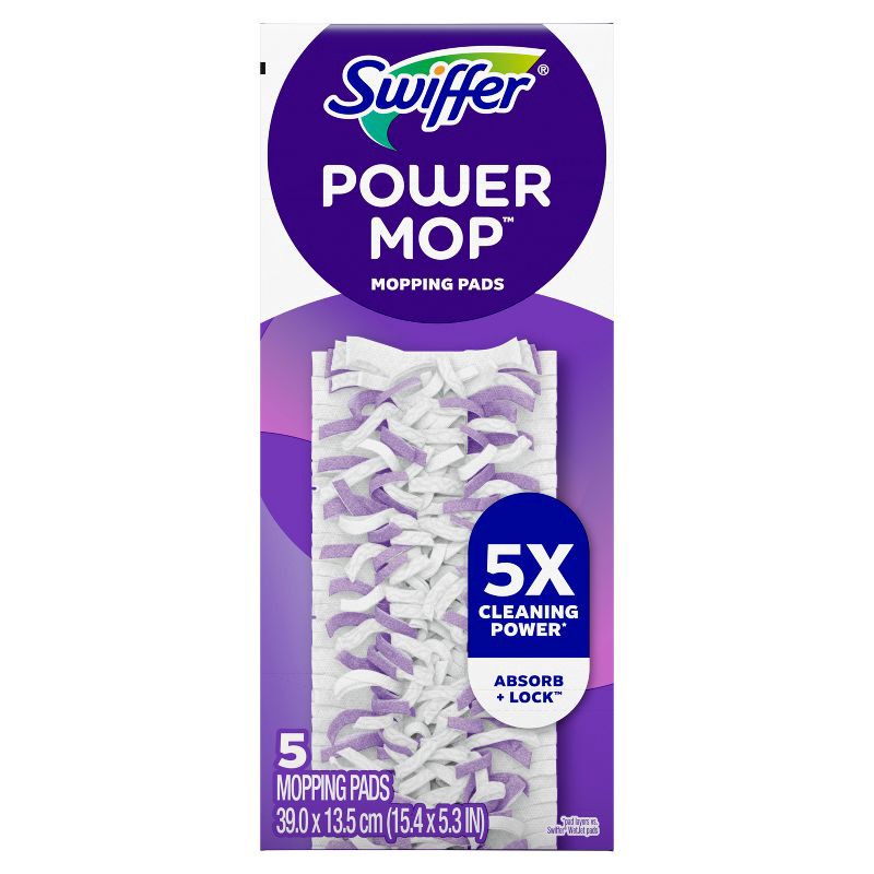 slide 12 of 12, Swiffer Power Mop Multi-Surface Mopping Pad Refills for Floor Cleaning - 5ct, 5 ct
