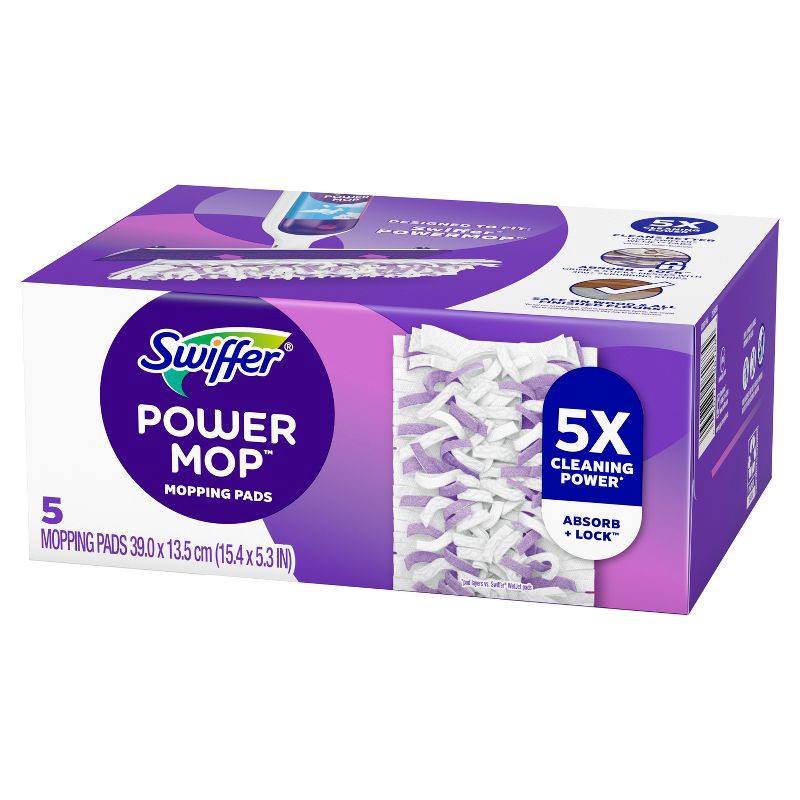 slide 11 of 12, Swiffer Power Mop Multi-Surface Mopping Pad Refills for Floor Cleaning - 5ct, 5 ct