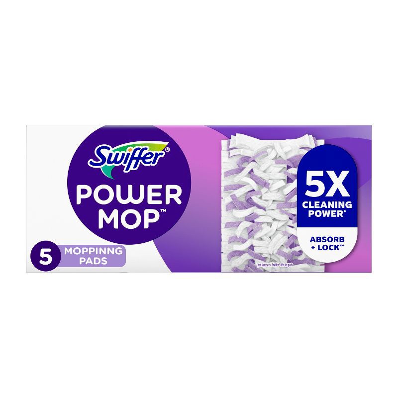 slide 1 of 12, Swiffer Power Mop Multi-Surface Mopping Pad Refills for Floor Cleaning - 5ct, 5 ct