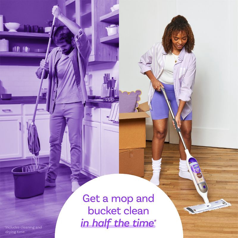 slide 7 of 9, Swiffer Lemon Power Mop Wood Quick Dry Wood Floor Cleaning Solution - 50.6 fl oz/2ct, 50.6 fl oz, 2 ct