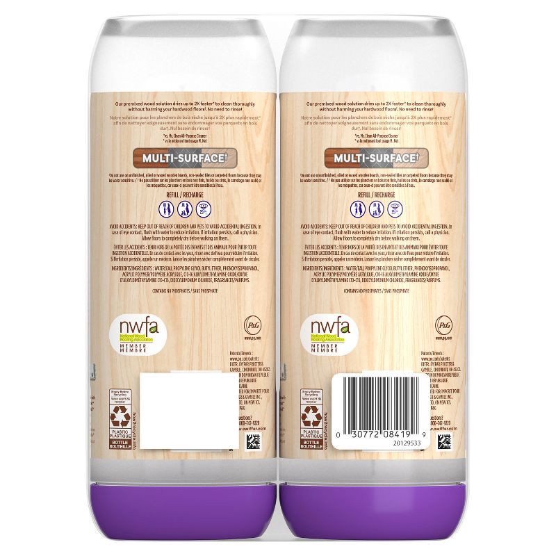 slide 9 of 9, Swiffer Lemon Power Mop Wood Quick Dry Wood Floor Cleaning Solution - 50.6 fl oz/2ct, 50.6 fl oz, 2 ct