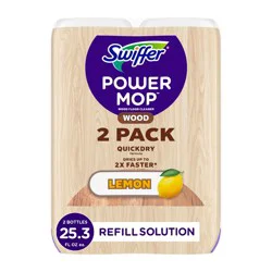 Swiffer Lemon Power Mop Wood Quick Dry Wood Floor Cleaning Solution - 50.6 fl oz/2ct