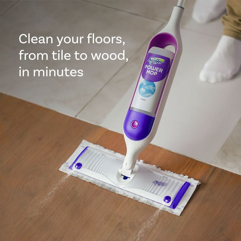 slide 5 of 10, Swiffer Power Mop Multi-Surface Mop Kit for Floor Cleaning, 1 ct