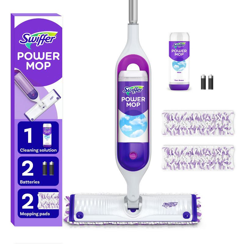 slide 1 of 10, Swiffer Power Mop Multi-Surface Mop Kit for Floor Cleaning, 1 ct