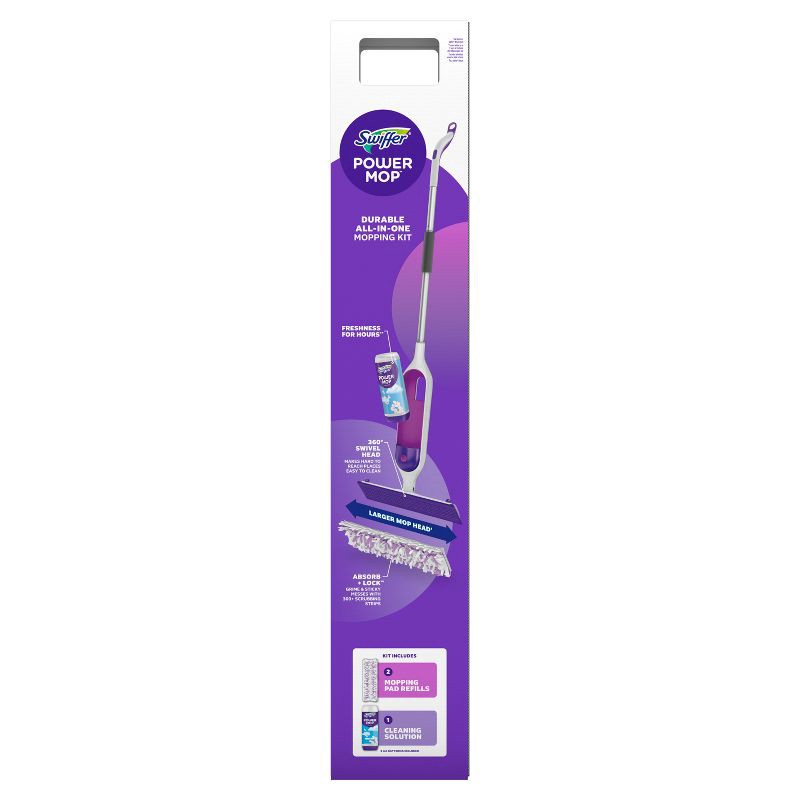 slide 7 of 7, Swiffer Power Mop Multi-Surface Mop Kit for Floor Cleaning, 1 ct