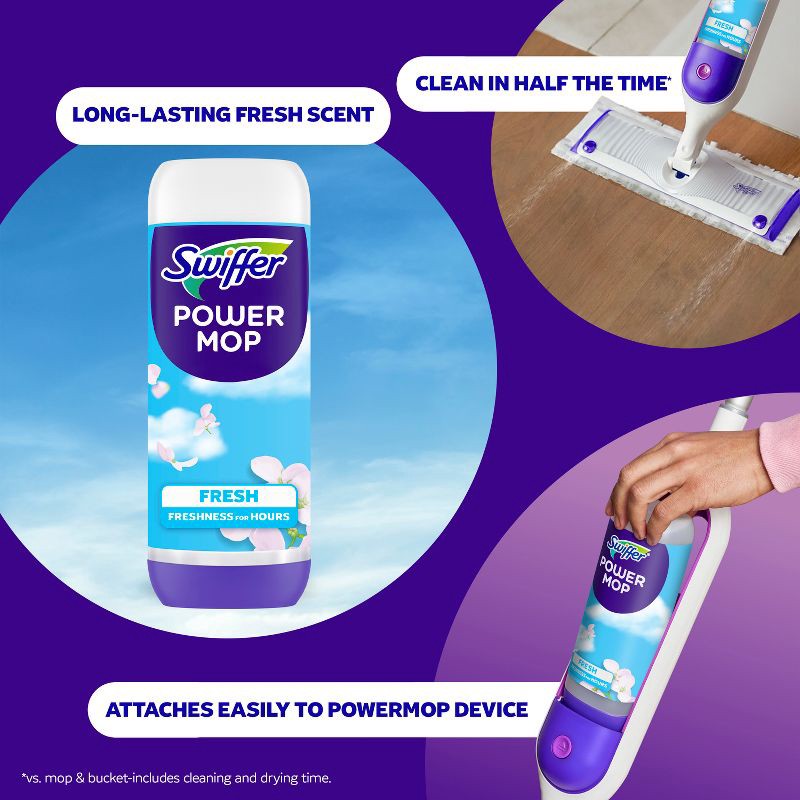 slide 2 of 11, Swiffer Fresh Power Mop Floor Cleaning Solution - 2ct, 2 ct