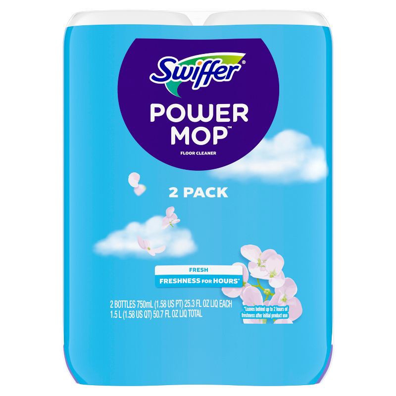 slide 10 of 11, Swiffer Fresh Power Mop Floor Cleaning Solution - 2ct, 2 ct