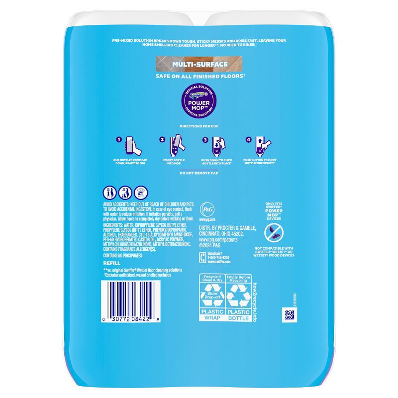 slide 11 of 11, Swiffer Fresh Power Mop Floor Cleaning Solution - 2ct, 2 ct