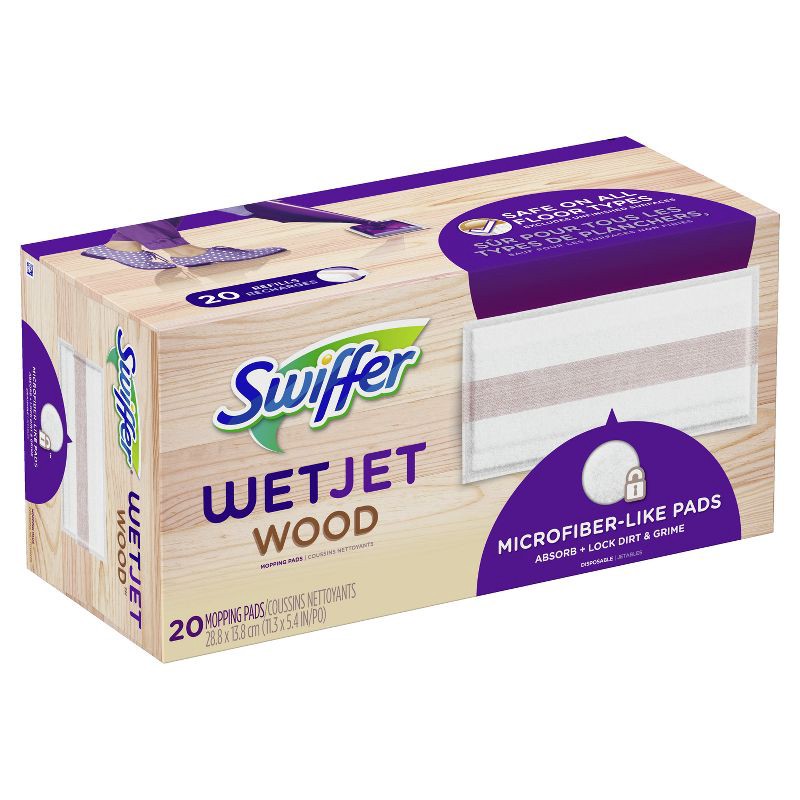 slide 2 of 7, Swiffer WetJet Wood Mopping Cloth Refills - 20ct, 20 ct