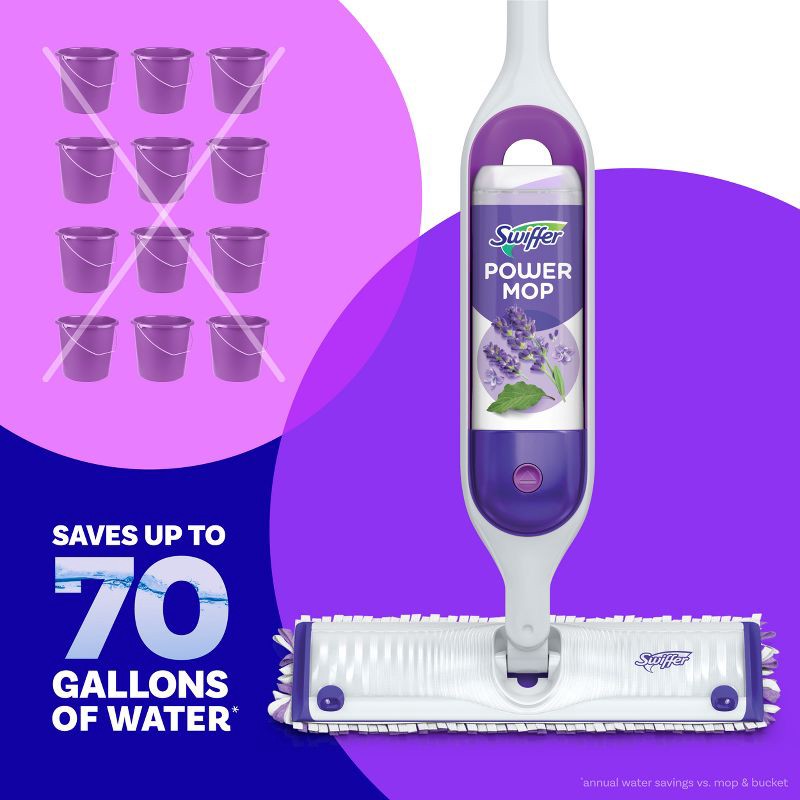 slide 8 of 9, Swiffer Power Mop Multi-Surface Pad Refills & Solution Bundle Pack - 5ct, 5 ct