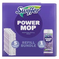 Swiffer Power Mop Multi-Surface Pad Refills & Solution Bundle Pack - 5ct