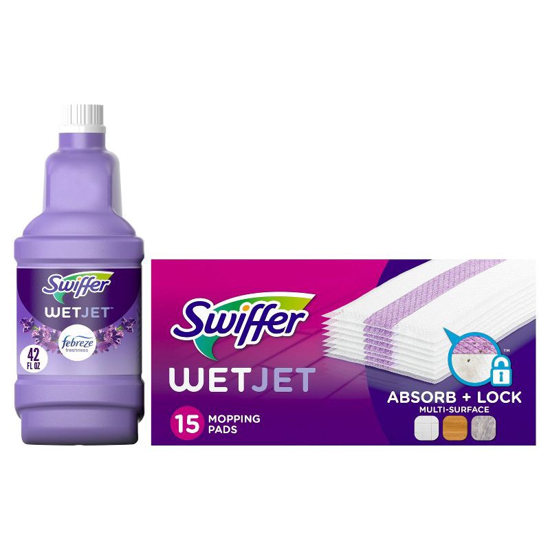 slide 1 of 9, Swiffer WetJet Pad & Solution Bundle Pack - 12ct, 12 ct