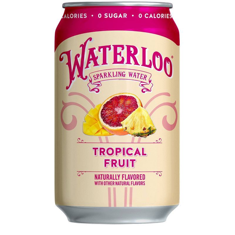 slide 2 of 3, Waterloo Sparkling Water Waterloo Tropical Fruit Sparkling Water - 8pk/12 fl oz Cans, 8 ct; 12 fl oz