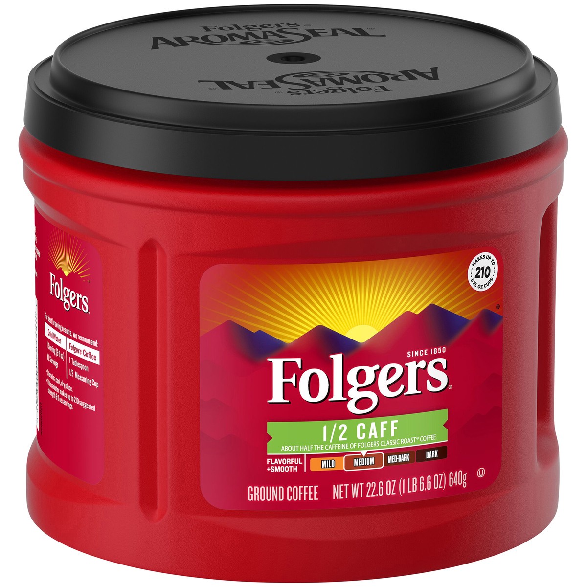 slide 1 of 1, Folgers Coffee, Half Caff, 22.6 oz