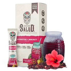 Salud Hydration + Immunity Hibiscus Electrolyte Drink Mix - 6pk/0.21oz Packet Sticks