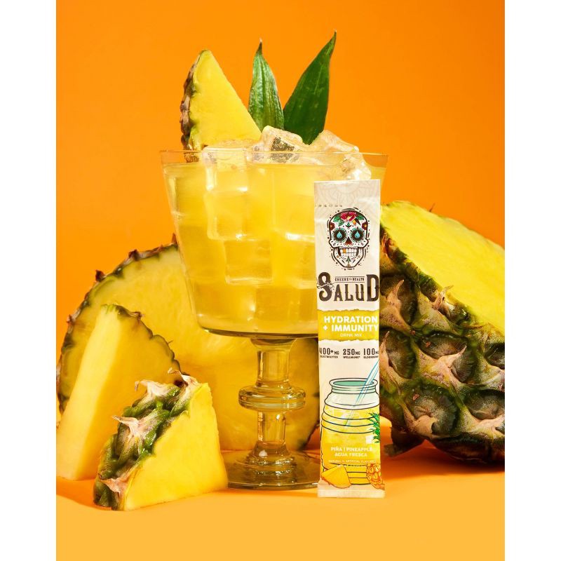 slide 2 of 6, Salud Hydration + Immunity Pineapple Drink Mix - 6pk/0.21 oz Sticks, 6 ct, 0.21 oz