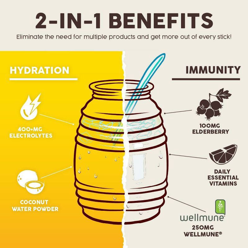 slide 3 of 6, Salud Hydration + Immunity Pineapple Drink Mix - 6pk/0.21 oz Sticks, 6 ct, 0.21 oz