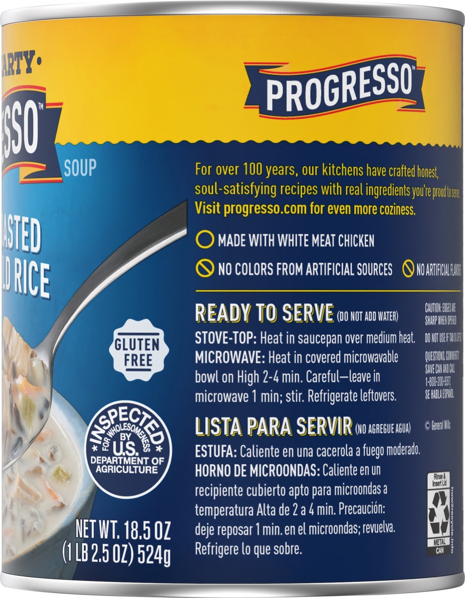 slide 11 of 13, Progresso Rich & Hearty, Creamy Roasted Chicken Wild Rice Canned Soup, Gluten Free, 18.5 oz., 18.5 oz