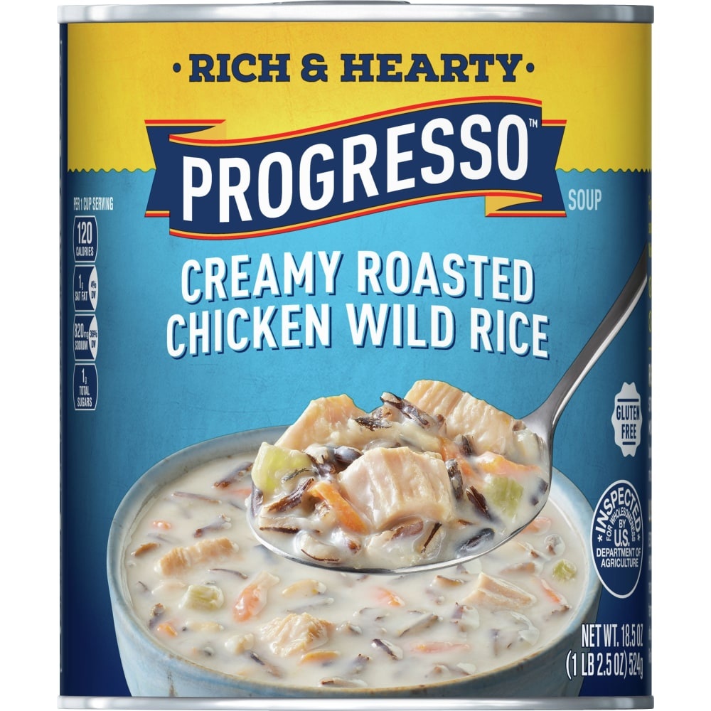 Progresso Rich & Hearty Creamy Roasted Chicken Wild Rice Soup 18.5 oz ...