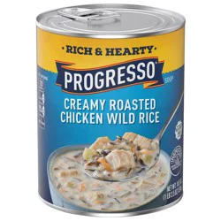 Progresso Rich & Hearty, Creamy Roasted Chicken Wild Rice Canned Soup, Gluten Free, 18.5 oz.