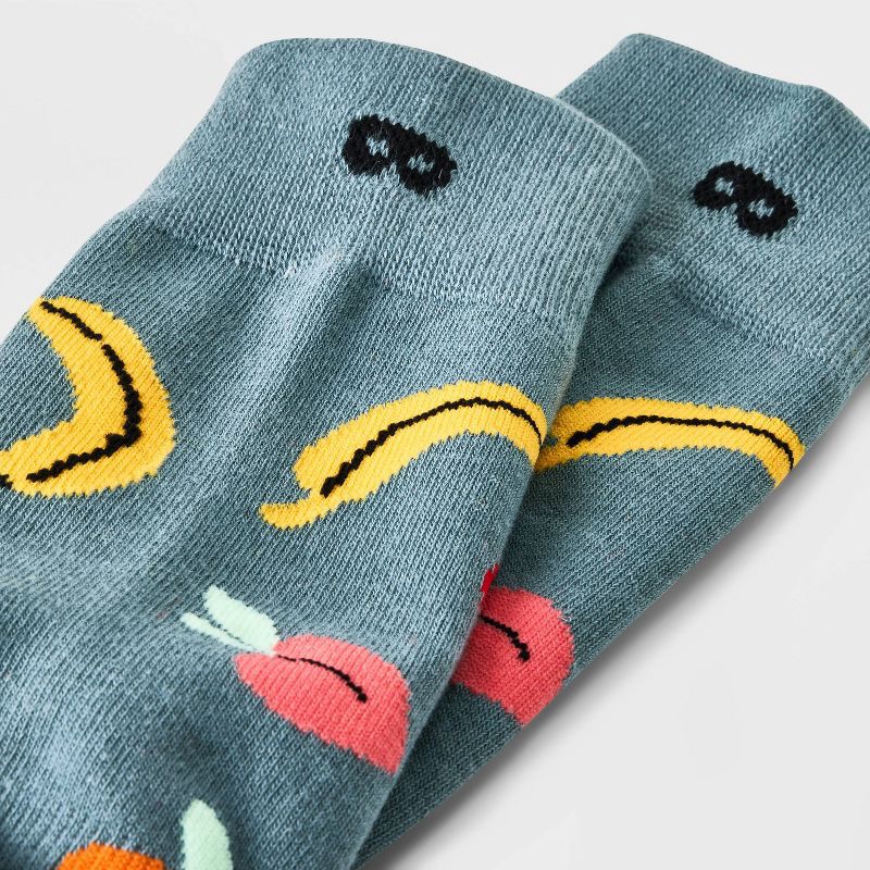 slide 3 of 4, Pair of Thieves Men's Fruits Cushion Crew Socks - Gray 6-12, 1 ct