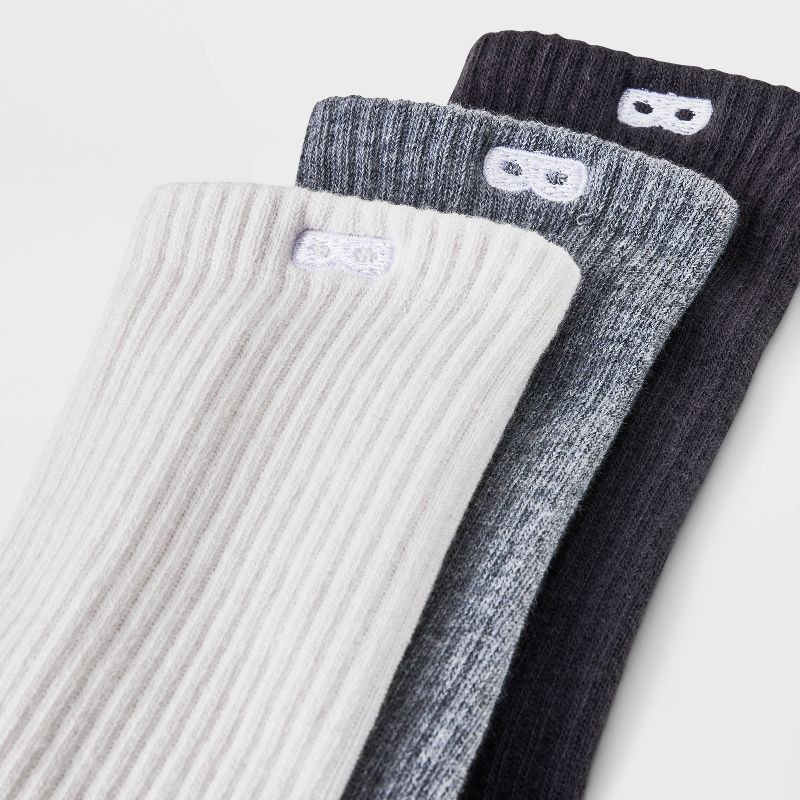 slide 3 of 3, Pair of Thieves Men's Neutral Crew Socks 3pk - Gray 6-12, 3 ct