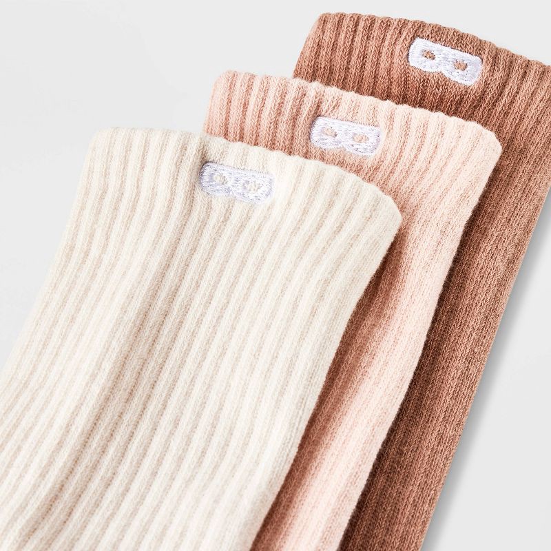 slide 3 of 3, Pair of Thieves Men's Neutral Crew Socks 3pk - Blush 6-12, 3 ct