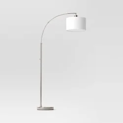 68"x14" Arc Floor Lamp Silver (Includes LED Light Bulb) - Threshold™
