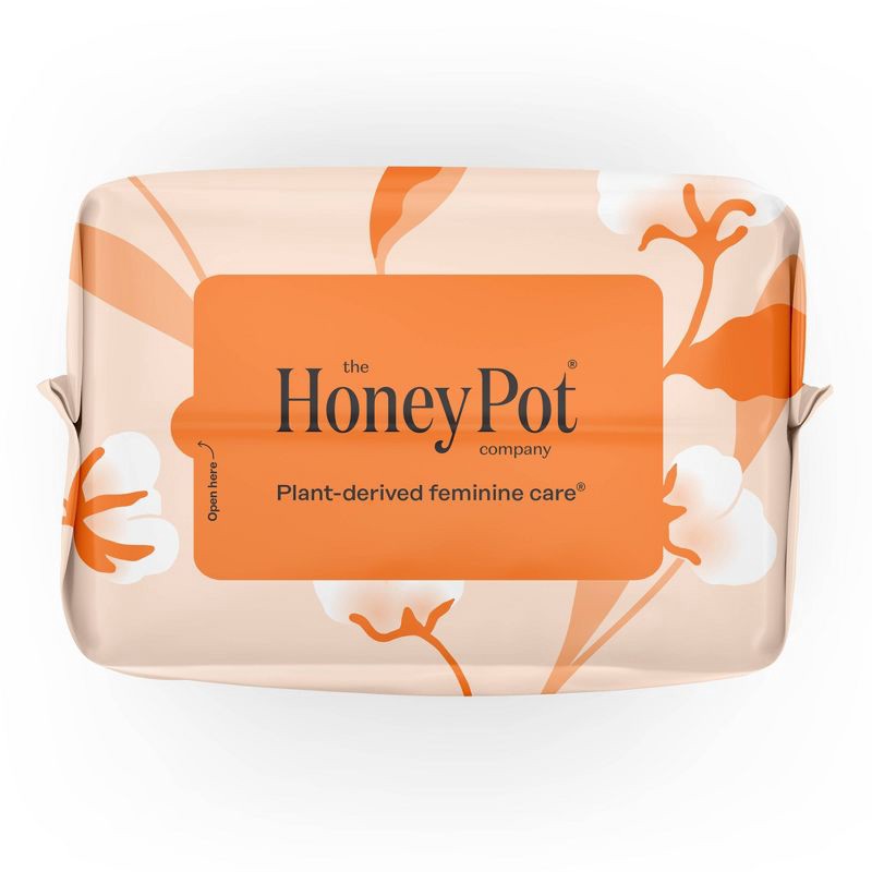 slide 15 of 15, The Honey Pot Company 100% Organic Cotton Comfort Cover Heavy Flow Daytime Pads - 16ct, 16 ct