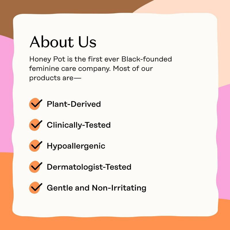 slide 10 of 15, The Honey Pot Company 100% Organic Cotton Comfort Cover Heavy Flow Daytime Pads - 16ct, 16 ct