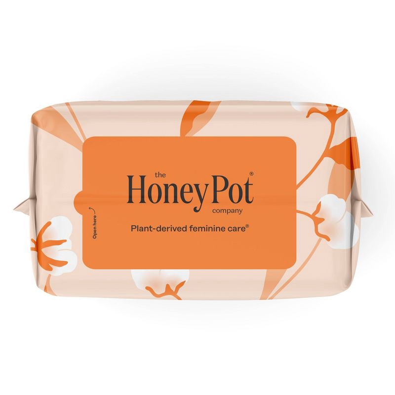 slide 15 of 15, The Honey Pot Company 100% Organic Cotton Comfort Cover Heavy Flow Overnight Pads - 16ct, 16 ct