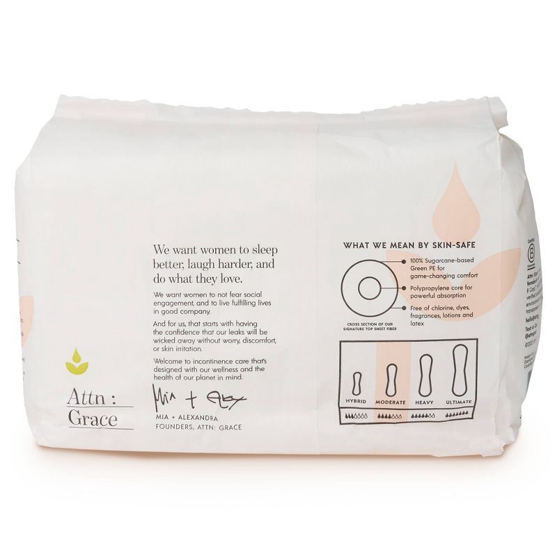 slide 2 of 10, Attn: Grace Incontinence Pads - Moderate Absorbency - 14ct, 14 ct