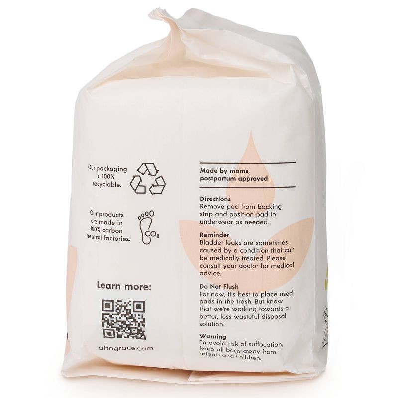 slide 4 of 10, Attn: Grace Incontinence Pads - Moderate Absorbency - 14ct, 14 ct