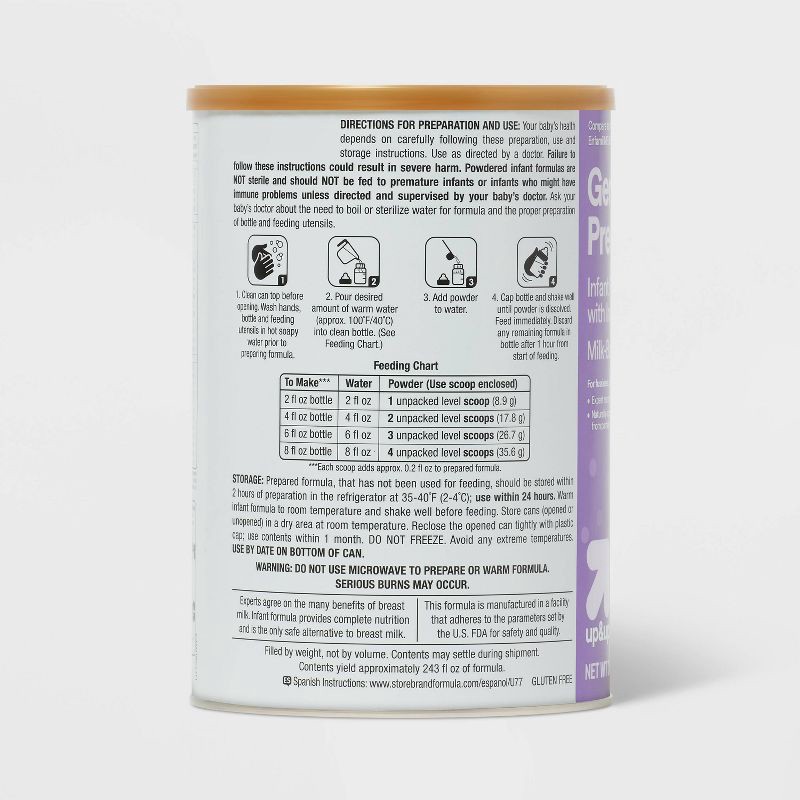 slide 3 of 7, Gentle Premium Powder Infant Formula - 34oz - up&up™, 34 oz
