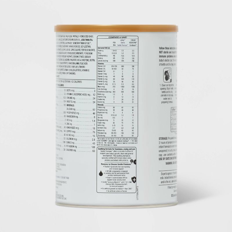 slide 5 of 7, Gentle Premium Powder Infant Formula - 34oz - up&up™, 34 oz