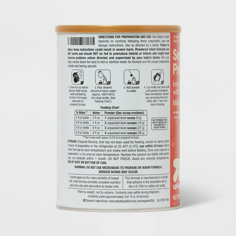 slide 3 of 7, Sensitivity Premium Powder Infant Formula - 34oz - up&up™, 34 oz