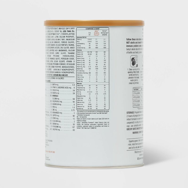 slide 5 of 7, Sensitivity Premium Powder Infant Formula - 34oz - up&up™, 34 oz