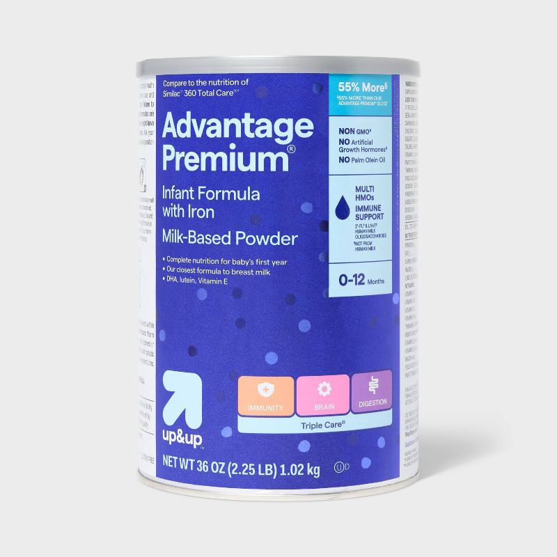 slide 1 of 7, Advantage Premium Powder Infant Formula - 36oz - up&up™, 36 oz
