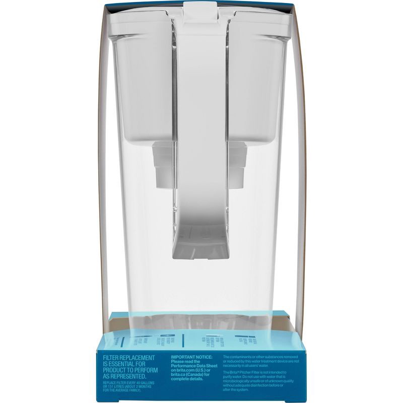 slide 15 of 18, Brita Water Filter 6-Cup Denali Water Pitcher Dispenser with Standard Water Filter - White, 1 ct