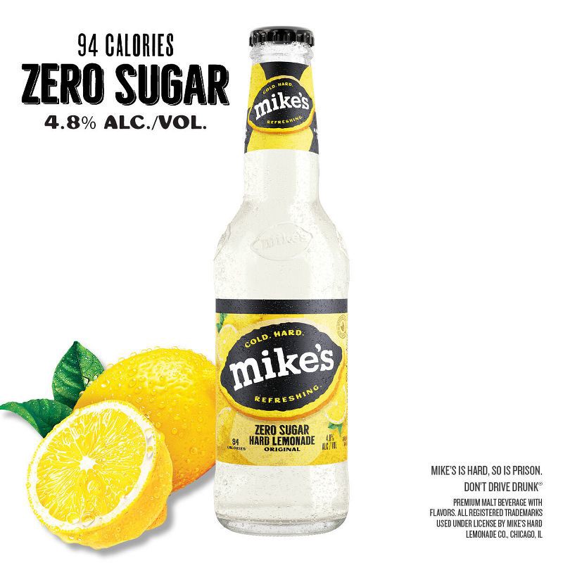 slide 4 of 14, Mike's Hard Lemonade Mike's Hard Zero - 6pk/11.2 fl oz Bottles, 6 ct; 11.2 fl oz