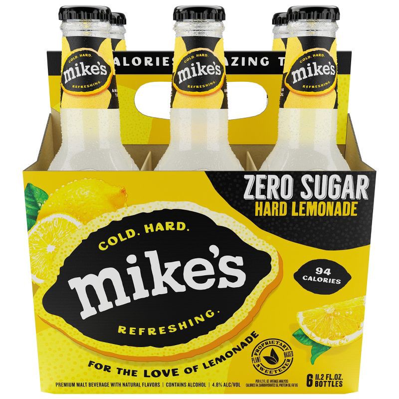 slide 8 of 14, Mike's Hard Lemonade Mike's Hard Zero - 6pk/11.2 fl oz Bottles, 6 ct; 11.2 fl oz