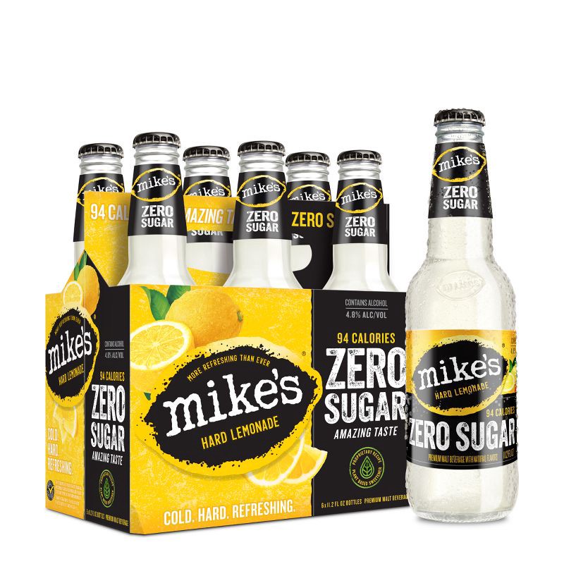 slide 1 of 5, Mike's Hard Lemonade Mike's Hard Zero - 6pk/11.2 fl oz Bottles, 6 ct; 11.2 fl oz