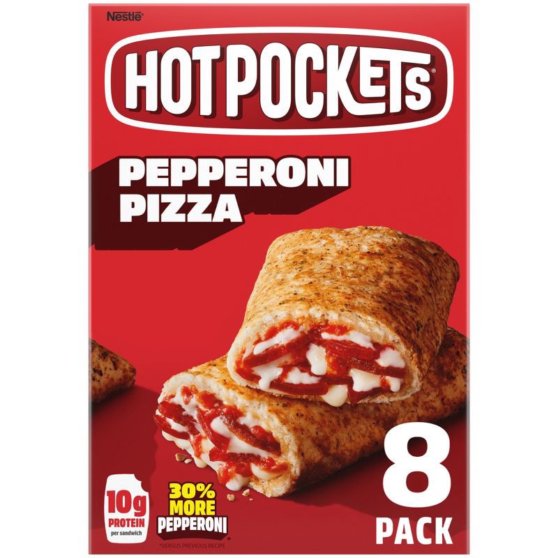 slide 13 of 13, Hot Pockets Garlic Buttery Crust Frozen Pepperoni - 8pk/36oz, 8 ct; 36 oz