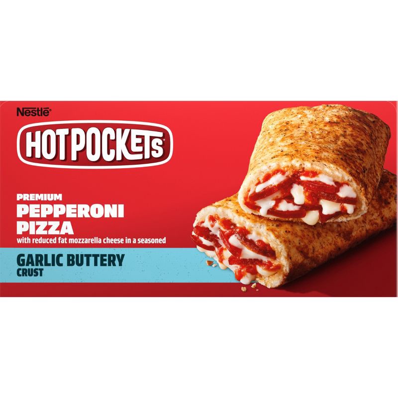 slide 5 of 6, Hot Pockets Garlic Buttery Crust Frozen Pepperoni - 8pk/36oz, 8 ct; 36 oz